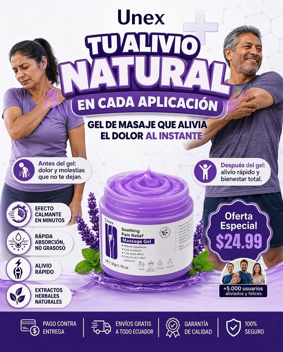 (2) CREMA ALIVIO MAX GEL UNEX + REGALO DETOX